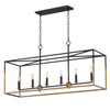 Maxim - 28626BKWBR - Six Light Linear Pendant - SoHo - Black/Weathered Brass