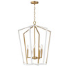 Maxim - 28615WTNAB - Five Light Pendant - Melrose - White/Natural Aged Brass