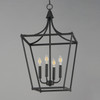 Maxim - 25314BK - Four Light Pendant - Clifton - Black