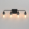 Maxim - 12884CLBK - Four Light Bath Vanity - Hudson - Black