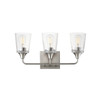 Maxim - 12883CLSN - Three Light Bath Vanity - Hudson - Satin Nickel