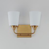 Maxim - 12882SWNAB - Two Light Bath Vanity - Hudson - Natural Aged Brass
