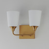 Maxim - 12882SWNAB - Two Light Bath Vanity - Hudson - Natural Aged Brass