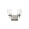 Maxim - 12882CLSN - Two Light Bath Vanity - Hudson - Satin Nickel