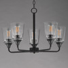 Maxim - 12875CLBK - Five Light Chandelier - Hudson - Black