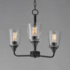 Maxim - 12873CLBK - Three Light Chandelier - Hudson - Black