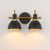 Maxim - 12342BKAB - Two Light Wall Sconce - Dusk - Black / Antique Brass