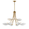 Maxim - 10829WTNAB - Nine Light Chandelier - Maris - White/Natural Aged Brass