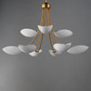 Maxim - 10829WTNAB - Nine Light Chandelier - Maris - White/Natural Aged Brass