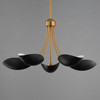 Maxim - 10825BKNAB - Five Light Chandelier - Maris - Black / Natural Aged Brass