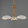 Maxim - 10824WTNAB - Three Light Pendant - Maris - White/Natural Aged Brass