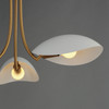 Maxim - 10824WTNAB - Three Light Pendant - Maris - White/Natural Aged Brass