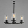 Maxim - 10287CLBK - Three Light Chandelier - Lateral - Black
