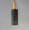 Maxim - 10081BKSBR - One Light Mini Pendant - Perf - Black / Satin Brass