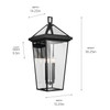 Kichler - 59128BKT - Four Light Outdoor Wall Mount - Regence - Textured Black