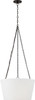 Visual Comfort Studio - PCP1033AI - Three Light Hanging Shade - Herve - Aged Iron | Aged Iron