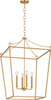 Visual Comfort Studio - KSC1204BBS - Four Light Lantern - Carlyle - Burnished Brass | Burnished Brass