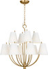 Visual Comfort Studio - CC18312BBS - 12 Light Chandelier - Marina - Burnished Brass | Burnished Brass
