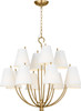 Visual Comfort Studio - CC18312BBS - 12 Light Chandelier - Marina - Burnished Brass | Burnished Brass