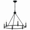 Kichler - 52705BK - Six Light Chandelier - Carrick - Black