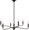 Visual Comfort Studio - AC1226AI - Six Light Chandelier - Chatsworth - Aged Iron | Aged Iron