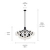 Kichler - 52702BK - 16 Light Chandelier Convertible - Silvarious - Black