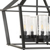 Uttermost - 21665 - Four Light Pendant - Evanston - Matte Black