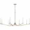 Kichler - 52697PN - Eight Light Chandelier - Malene - Polished Nickel