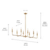Kichler - 52693CPZ - Eight Light Linear Chandelier - Alvaro - Champagne Bronze