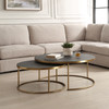 Uttermost - 50080 - Nesting Coffee Tables Set/2 - Aragon - Antique Burnished Brass