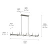 Kichler - 52614SN - Ten Light Linear Chandelier - Erzo - Satin Nickel