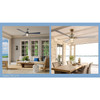 Minka Aire - F768L-BNW/DK - 65"Ceiling Fan - Nauticus - Brushed Nickel Wet With Distressed Koa Blades