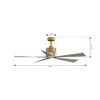 Minka Aire - F766L-HBR/WCD - 54" Ceiling Fan - Oovin - Heritage Brass