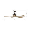 Minka Aire - F766L-DB/WTO - 54" Ceiling Fan - Oovin - Dark Bronze