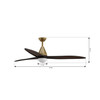 Minka Aire - F757L-HBR/DB - 64" Ceiling Fan - Fleur - Heritage Brass