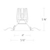W.A.C. Lighting - R4FRDT-940-BK - LED Downlight Trim - 4In Fq Downlights - Black