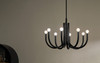 Kichler - 52550BK - Eight Light Chandelier - Odensa - Black