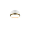 W.A.C. Lighting - FM-20509-35-WT/AB - LED Flush Mount - Salvo - White/Aged Brass