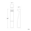 W.A.C. Lighting - 6703-30GT - LED Bollard - Even - Granite on Aluminum
