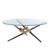 Hubbardton Forge - 750122-86-14-VA0814 - Crux Coffee Table w/Steel Legs - Crux - Modern Brass