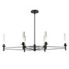 Hubbardton Forge - 131623-SKT-MULT-10-WC0887 - Truss 6-Arm Linear Chandelier - Truss - Black
