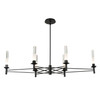 Hubbardton Forge - 131623-SKT-MULT-10-WC0887 - Truss 6-Arm Linear Chandelier - Truss - Black