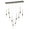 Hubbardton Forge - 131165-SKT-STND-07-WC0821 - Lilium 10-Light Linear Pendant - Lilium - Dark Smoke