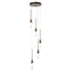 Hubbardton Forge - 131163-SKT-STND-05-WC0821 - Lilium 5-Light Round Pendant - Lilium - Bronze