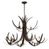 Hubbardton Forge - 101326-SKT-07 - Caribou 9-Light Tiered Chandelier - Caribou - Dark Smoke