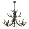 Hubbardton Forge - 101326-SKT-07 - Caribou 9-Light Tiered Chandelier - Caribou - Dark Smoke