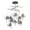 Hubbardton Forge - 131160-SKT-STND-14-YC0305 - Tura 10-Light Frosted Glass Mobile Pendant - Tura - Oil Rubbed Bronze
