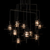 Hubbardton Forge - 131156-SKT-STND-14-II0728 - Tura 10-Light Seeded Glass Mobile Pendant - Tura - Oil Rubbed Bronze