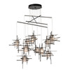 Hubbardton Forge - 131156-SKT-STND-14-II0728 - Tura 10-Light Seeded Glass Mobile Pendant - Tura - Oil Rubbed Bronze