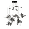 Hubbardton Forge - 131156-SKT-STND-14-II0728 - Tura 10-Light Seeded Glass Mobile Pendant - Tura - Oil Rubbed Bronze